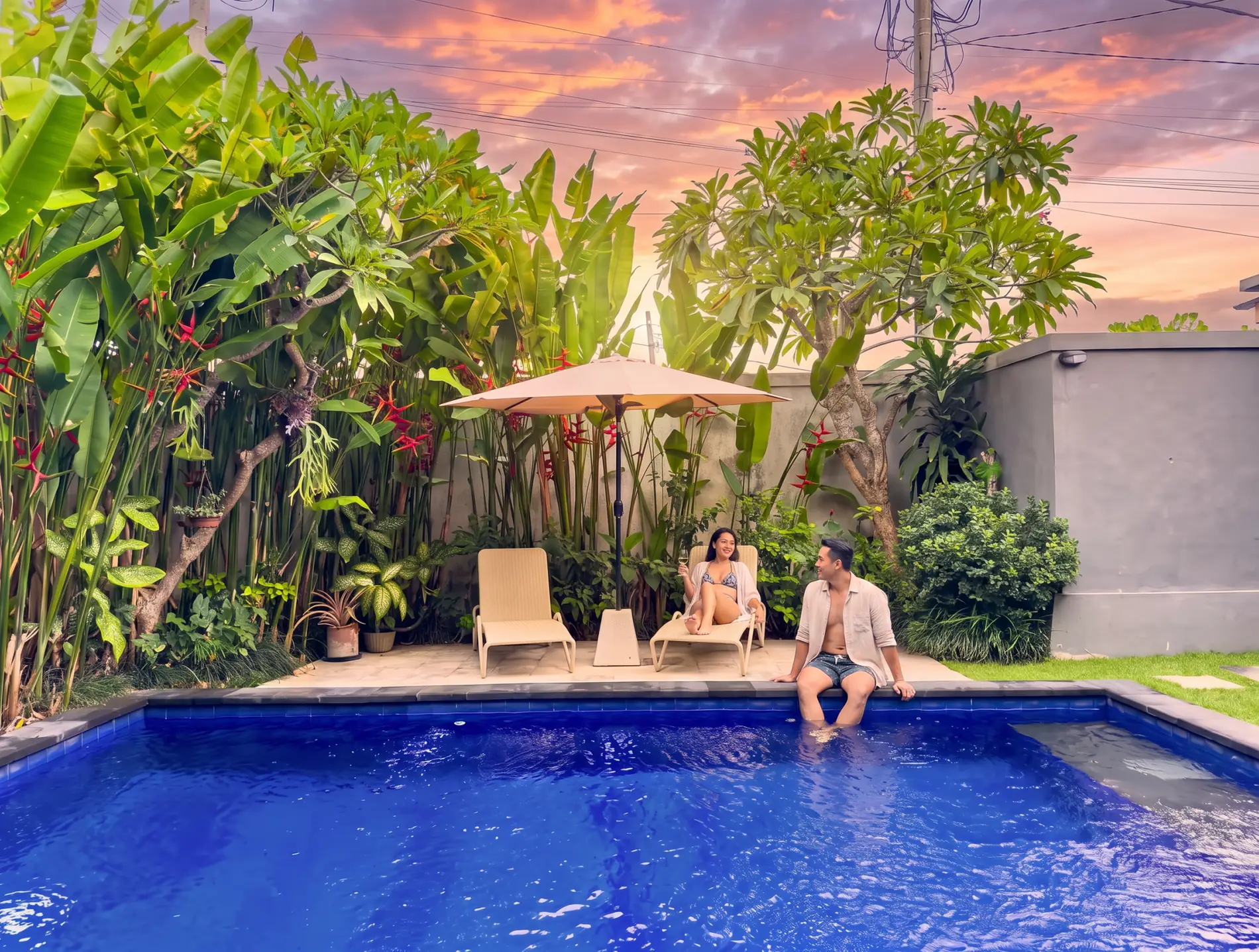 Garden pool: the boosted photo